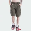 Custom Men's multi-bag washed cargo pants casual breathable bermuda men shorts
