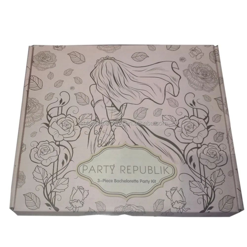 design wedding gift paper box corrugated material box hot sale
