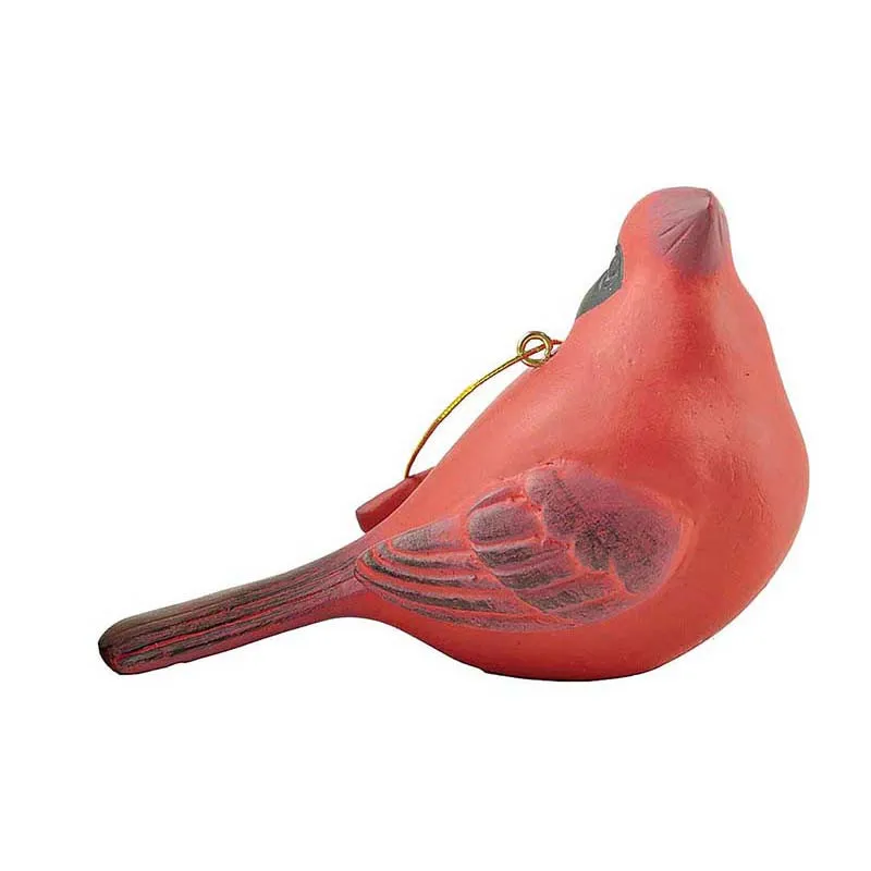 Resin 2.75" red cardinal bird ornaments for indoor decor