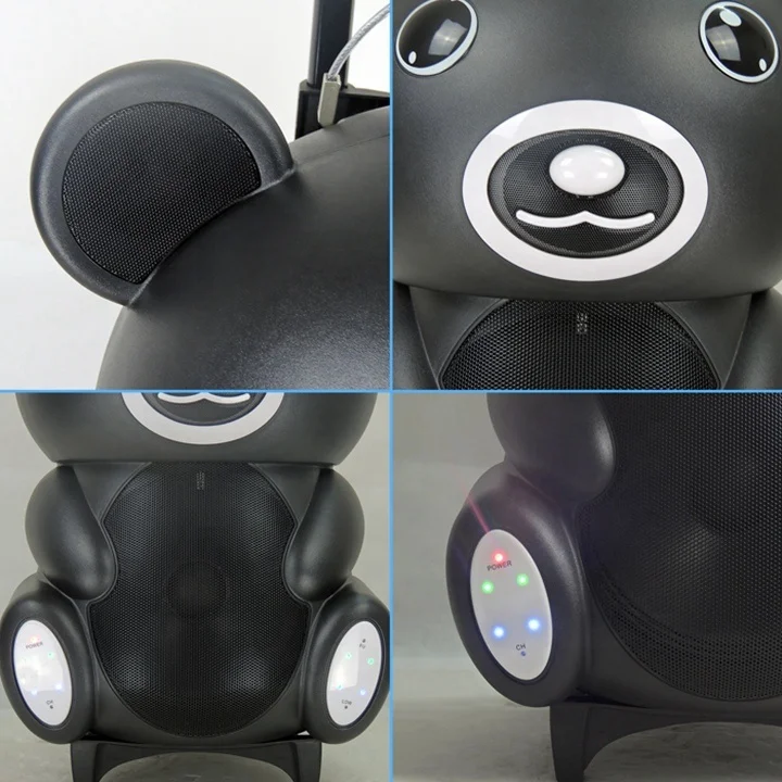 portable 10 inch trolley bear dj speaker with USB,SD,FM,Remote - ANKUX.COM