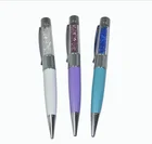 Fathion crystal pen usb drive custom logo 2gb 4gb 8gb flash disk memory usb