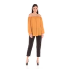 2019 new fashion design Horizontal Neck Clothing tops ladies long sleeve blouse