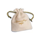 Custom Logo Large JewelrySuede Flap Pouch or Velvet Drawstring Jewelry Pouch