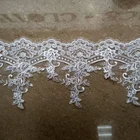 New style chemical polyester scallop Jacquard cord lace trim for bridal veil