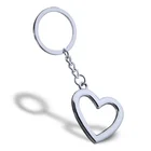 Fashion promotional metal keyfob gift 3d keyring heart shaped photo keychain