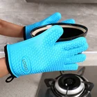 Fiver fingers Food Grade Silicone Thick Kitchen resistant hot cooking BBQ oven Gloves
