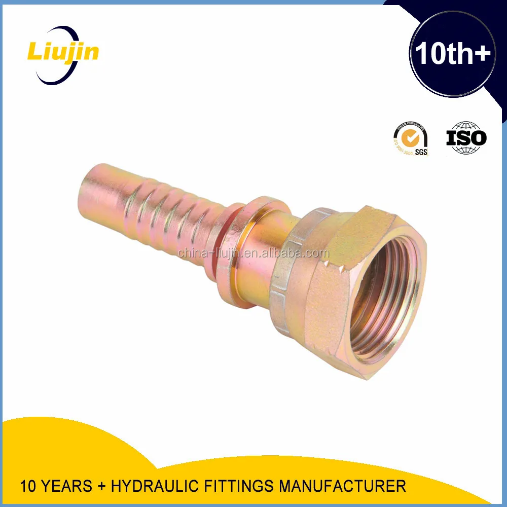 Hydraulic Pipe Fittings Swaged Hose Fittings Orfs Female Flat Seat Iso