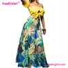 Fashion Flower Printed A-line Maxi Kurti Ladies Latest Long Skirt Design