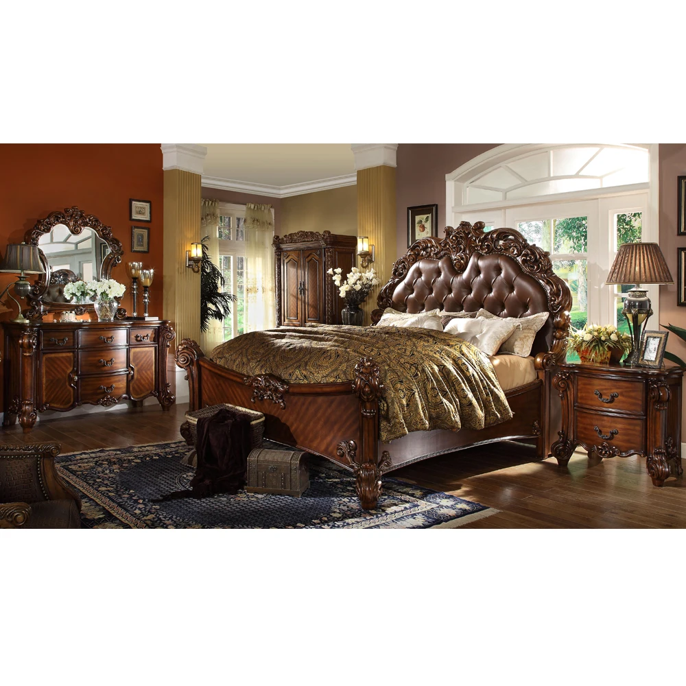 American Traditional Style Furniture Luxury Bedroom Set King Size