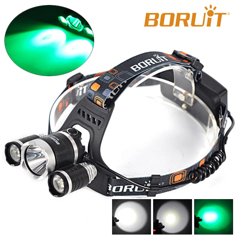 Most Popular Boruit Cree Led Hunting Headlamp Green Light Buy Hunting