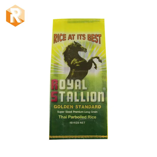 Bopp laminated rice bag of long grain rice packaging 25kg pp woven feed bag