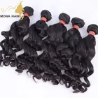 Hot selling 10 to 28 inch full cuticle double weft 100% natural virgin Indian human hair