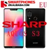 Original SHARP S3 SHARP AQUOS S3 Smartphone 4GB+64GB 6.0'' FHD+Snapdragon630 Octa Core Android 8.0 12MP 3200mAh mobile phone