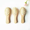 Portable wooden hair brush wooden comb mirror for children adults