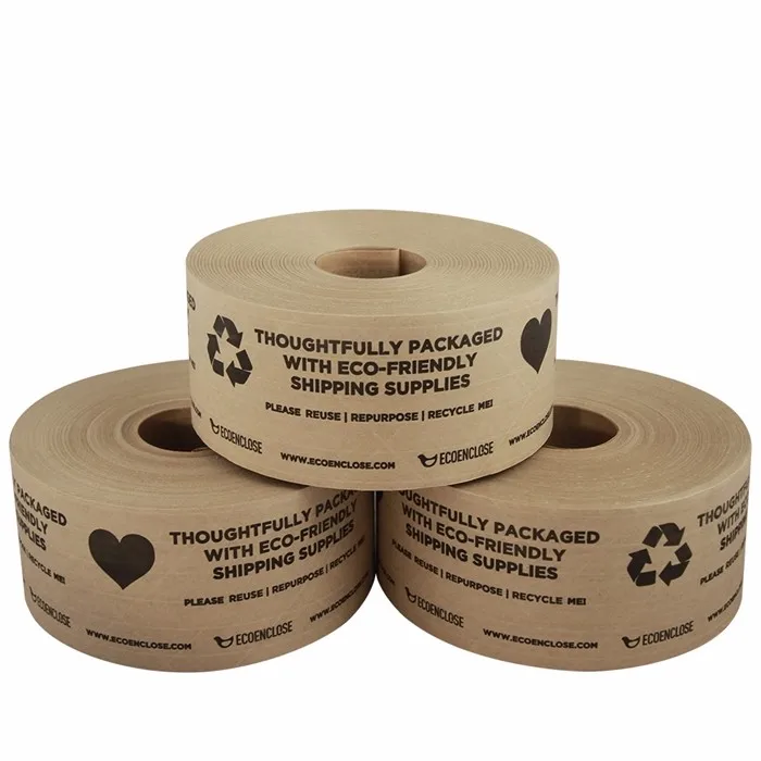 brown white kraft paper gummed tape with fiber jumbo rolls