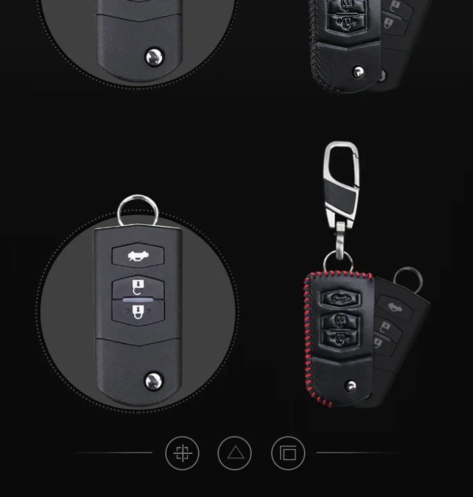 Car Key Case Keychain For Mazda (3)