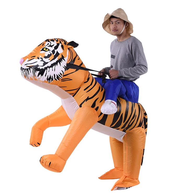 High quality drama stage cosplay orange adult tiger Inflatable costume. 
