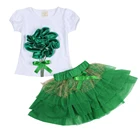 Mudkingdom young babi girl single jersey fabric fashion clothing big flower t shirt and gauze skirt suit boutique set
