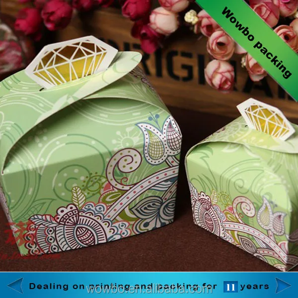 2015 new design elegant small printed candy-box packing paper