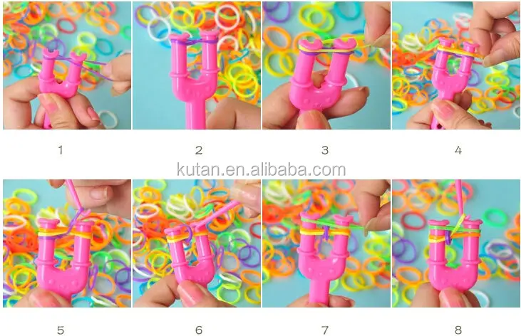 elastic small bracelets loom rubber band