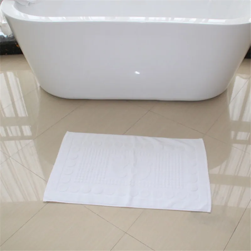 Custom Wholesale Thick 100% Cotton Terry Hotel Bath Mat
