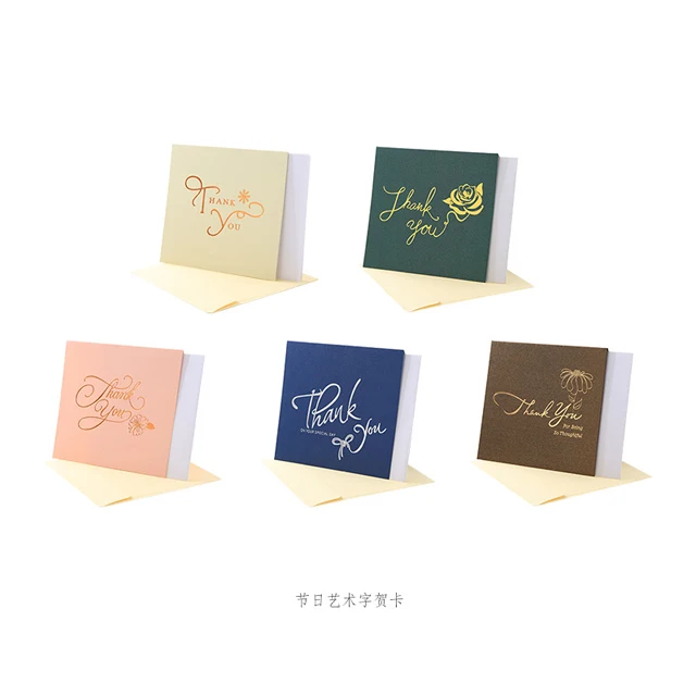 gifts foldable thank you small paper card for thanksgiving