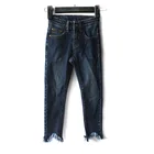 High Quality Children Clothing Kids skinny jeans with raw edge boys Customized denim Jeans