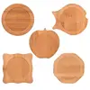 Natural Bamboo Hot Pots Trivet Mat Set 6 Wood Hot Pads Pot Coasters with Anti-Slip Durable Pads