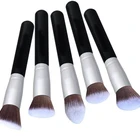 custom logo 10pcs oval makeup brushes eco friendly kabuki makeup brush set