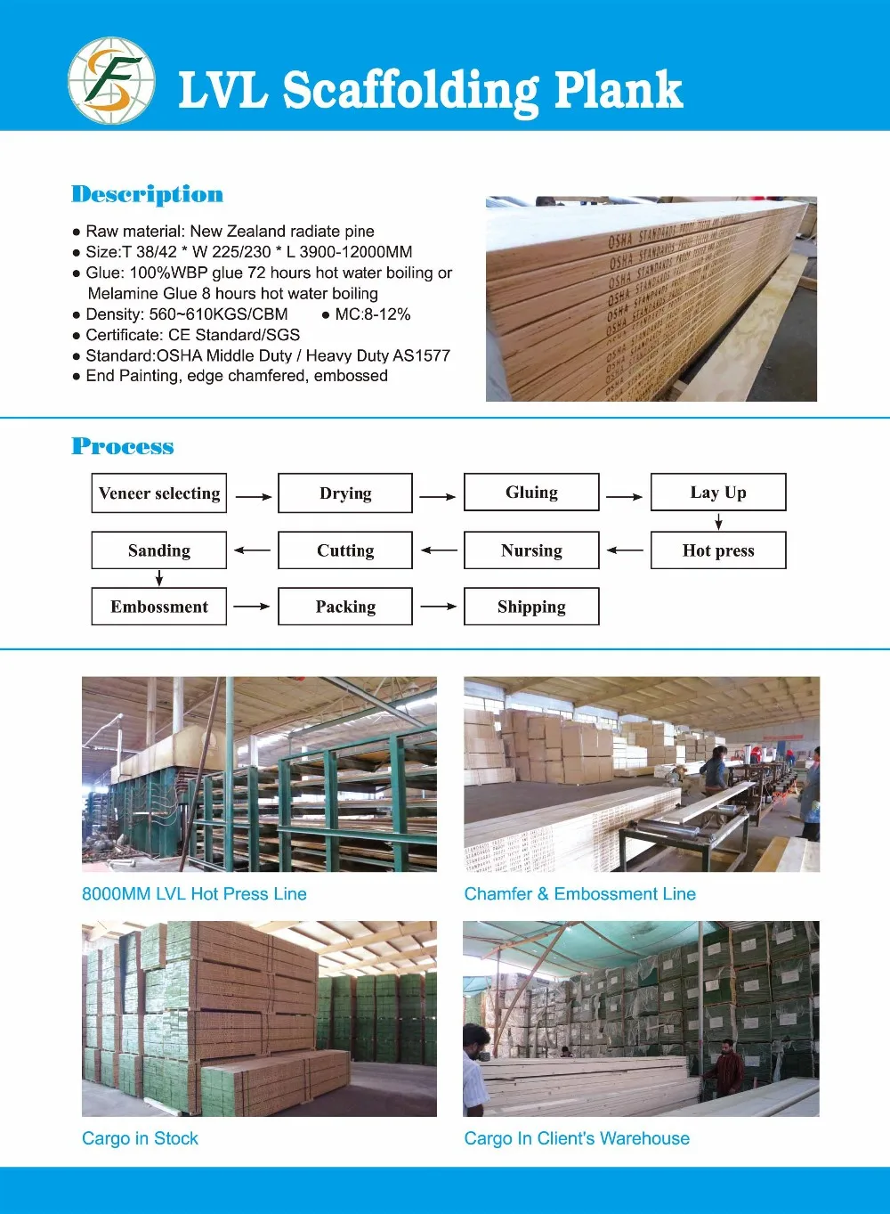 lvl osha certified scaffold planks used for construction