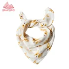 Children's absorbent bib Muslin cotton gauze for baby's saliva towel bamboo fiber water wash square bib for eating
