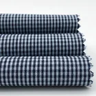 Polyester / Cotton Woven Fabric Woven Cotton Shirt Fabric Cvc Polyester Cotton Blend Yarn Dyed Woven Mini Check Fabric For Shirt