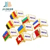 Jiabo wholesale metal Spain blank sublimation custom cross flag lapel pin