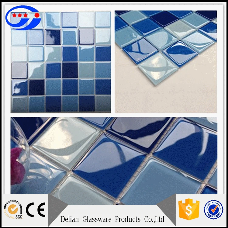 glass mosaic pool tiles