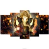 3D HD Wall Art Of The Indian Hindu God Elephant Ganesha Unframed Canvas Painting For Living Room Decoration