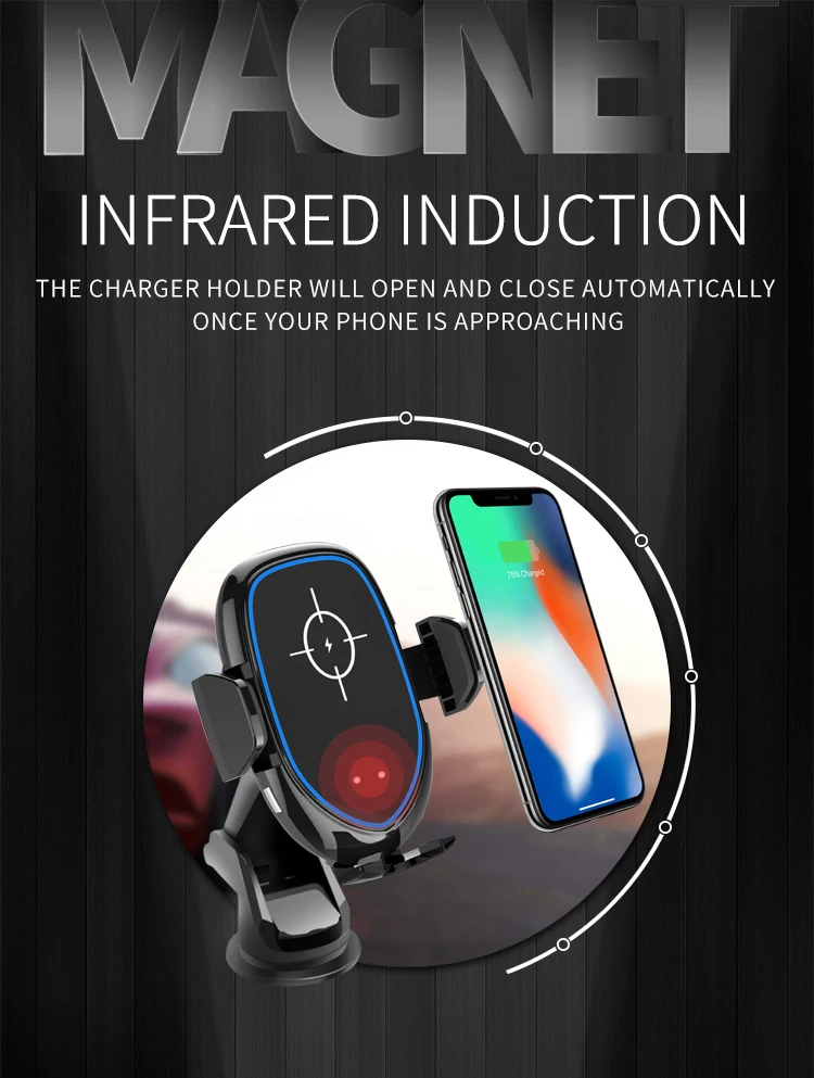2018 Autolion chargeur RAPIDE noir et rouge 10 W 7.5 W 5 W simple bobine de chargeur sans fil de voiture - ANKUX Tech Co., Ltd