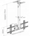 telescopic bracket Ceiling TV Bracket Wall Mount For VESA 200x200 14"-42" TV
