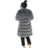 2018 multicolor Lady Heavy Coat Faux Fur Long Coat Winter Clothing For Women Fake Fox Fur Waistcoat &Jacket For Lady XXXL