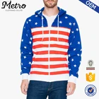 Lightweight American Flag Print Fashion Mens Sweatshirt Hoodies