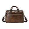 Custom Briefcase Men Laptop Computer Bag Mens Genuine Leather Shoulder Bag 1118
