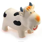 hot selling natural rubber latex cow shape squeaky chew dog toy in pet toys manufacturer