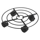 Cheap Price Metal Plant Flower Pot Stand Trolley Caddy on Wheels for Indoor Outdoor Home Garden Tools