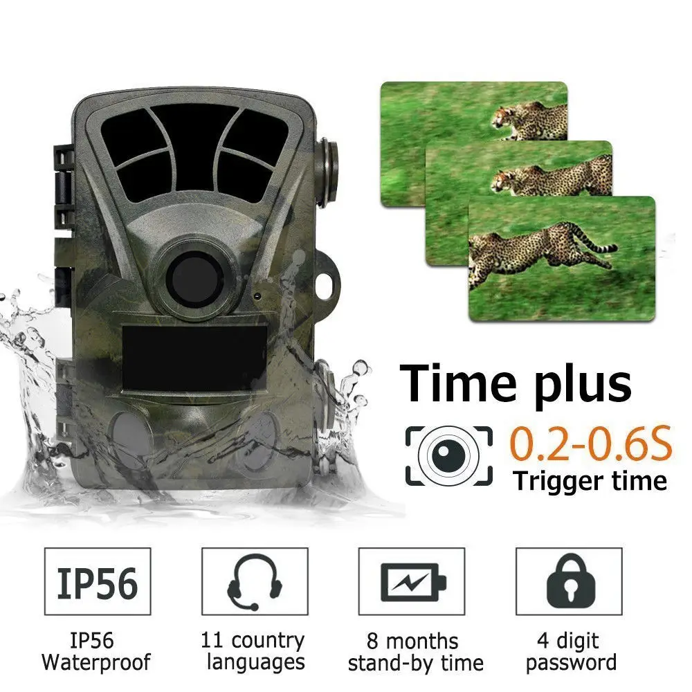 Wildlife Traps 16MP 1080P Hunting Trail Camera Farm Game Scouting Cam Night Vision With Time Lapse 65ft 120 Degree PIR Motion (3)