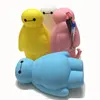 Novelty School Kids Purse Wallet Zipper Silicone Pouch Funny Baymax Shape Candy Pencil Case