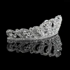 Factory Sell alloy and Rhinestone Handmade silver wedding pageant bride crowns and tiara