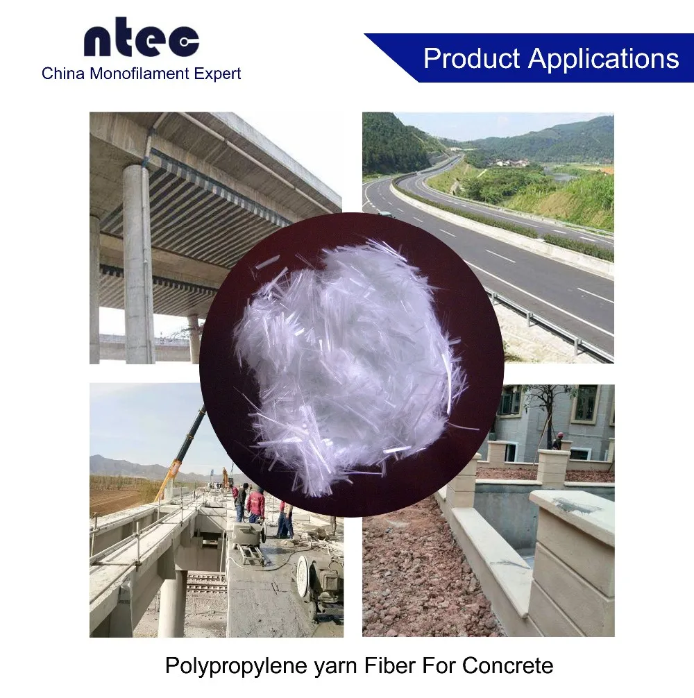 pp polypropylene staple fiber for concrete