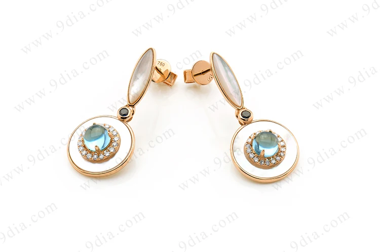 2015 Alibaba China Best Selling 9ct Simple Gold Earring Designs for Women