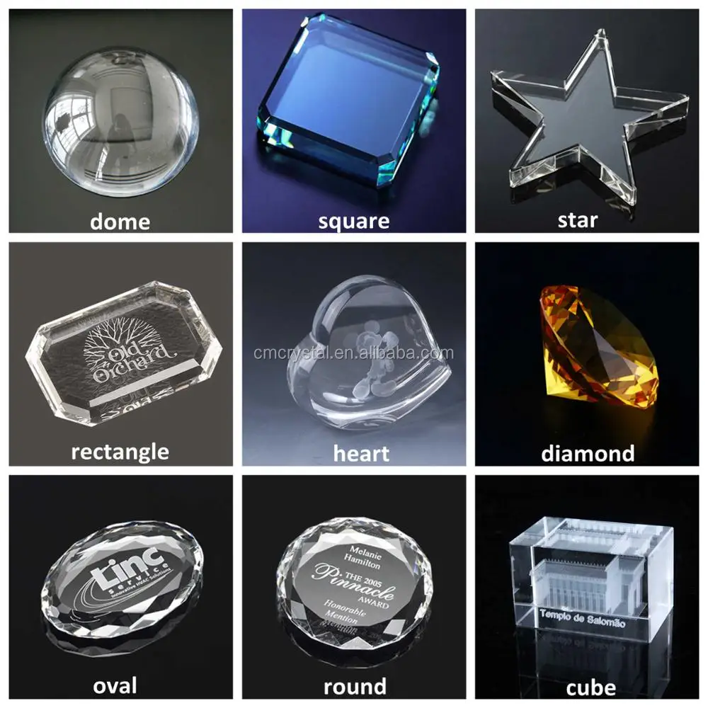 cube paperweight crystal /etched crystal paperweight
