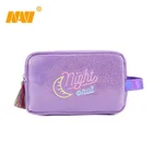 Shiny pu Leather Tassels Women Cosmetic Bag Travel Makeup Pouch Embroidery Moon Clutch Toiletry Organizer Handbag bags