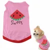 Cotton pet dog summer T-shirts vests clothes girl
